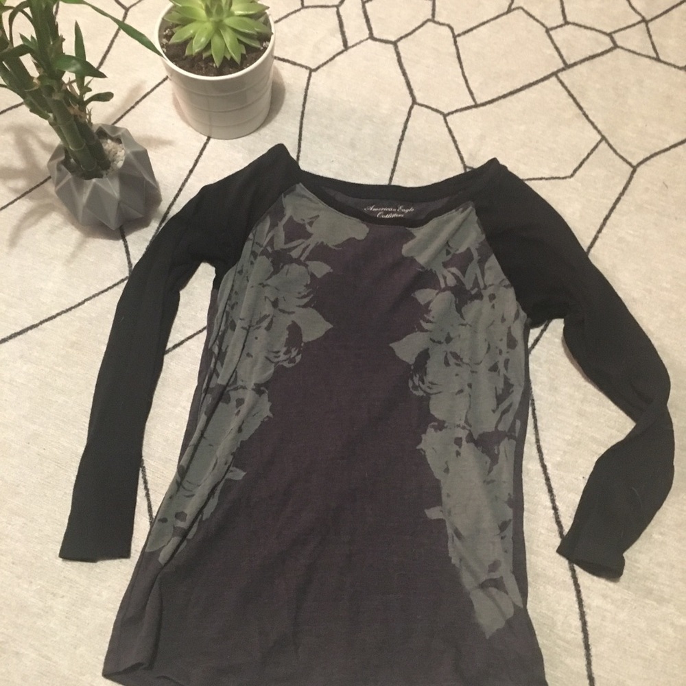Flora Burn-Out Baseball Tee